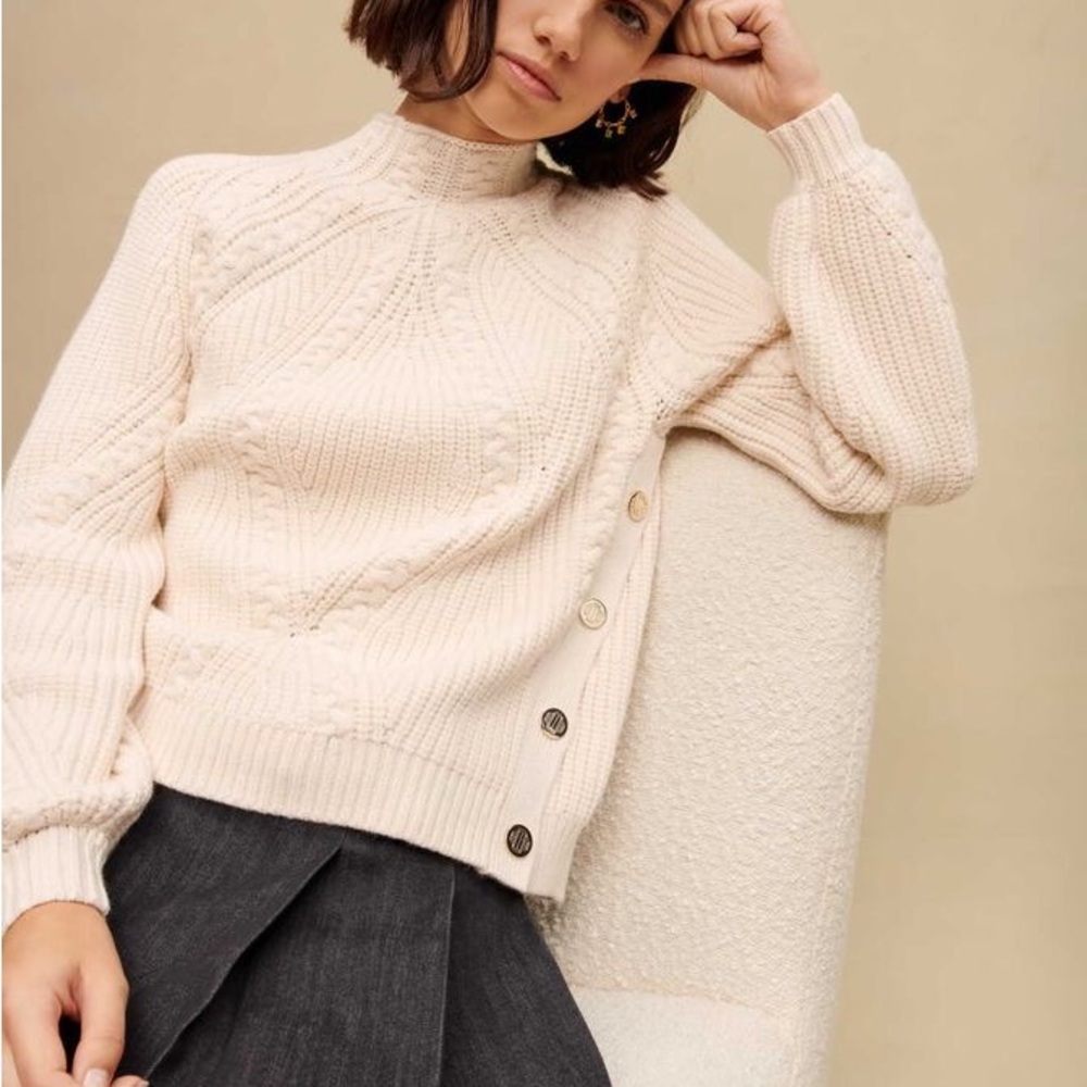 Maje Chunky Off White Sweater